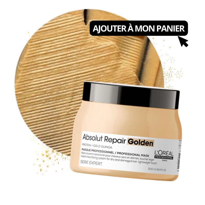 Masque doré restructurant Golden Absolut repair Série Expert L'Oréal Pro